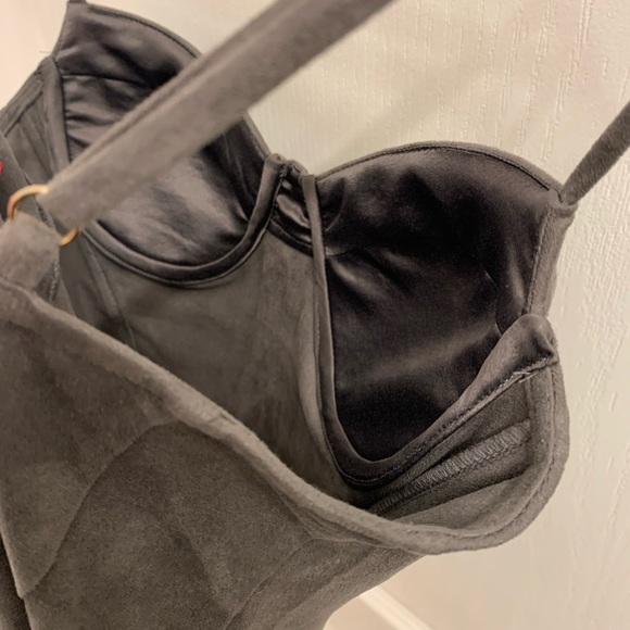 Guess suede bustier top Grey - Picture 4 of 7